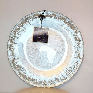 Artistic Glistening Silver Charger Plates